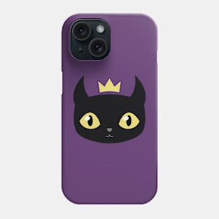 Black cat king Phone Case