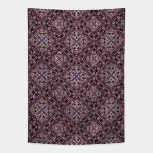 Complex Burgundy Pattern Tapestry