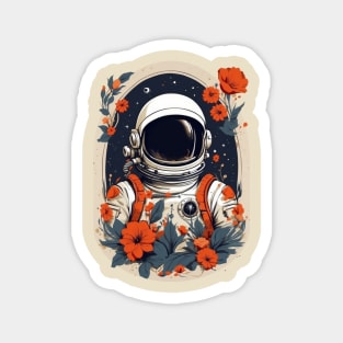 Floral Astronaut by Akbaly Magnet