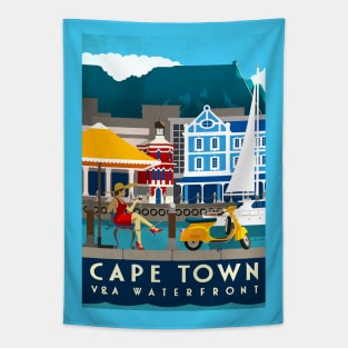 Vintage Travel Poster - Cape Town Tapestry