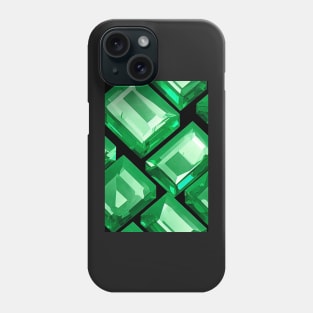 Jewel Pattern - Green Emerald, for a bit of luxury in your life! #8 Phone Case