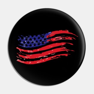 American Flag - Face Mask Pin