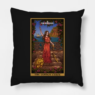The Goddess Circe The Magician Tarot Card Pillow