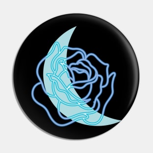 Neon Moon Rose Pin