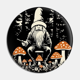 Gnome & Mushroom Harmony Minimal Elegance Pin