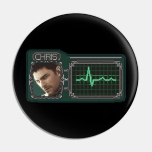 Chris Redfield Pixel Art Pin