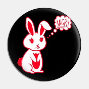 Angry Bunny Rabbit Pin