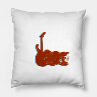 Silkscreen guitar Pillow