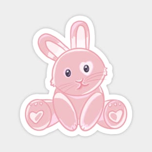 Pink Heart Bunny Magnet