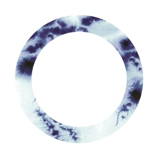 Tie-dye Blue circle T-Shirt