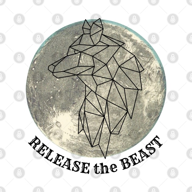 Release the Beast Full Moon Wolf Design by MissV