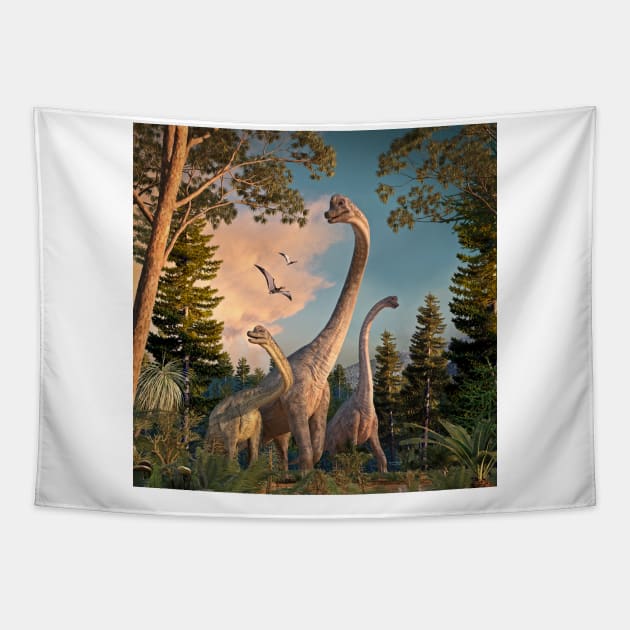 brachiosaurus Tapestry by David Penfound Artworks