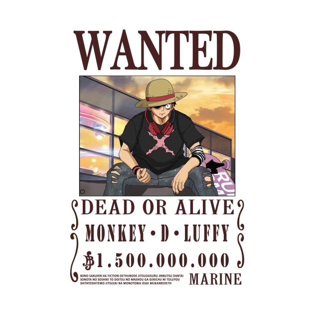 Monkey D Luffy One Piece Wanted by Teedream