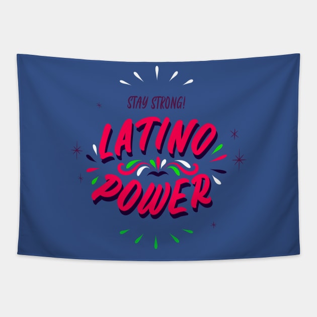 Latino Power Latino Pride Latinx Tapestry by Tip Top Tee's