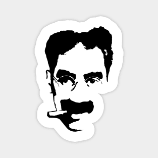 Groucho Marx Pop Art Portrait in Black and White Magnet