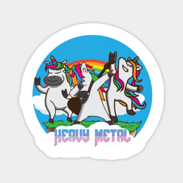 Death Metal Heavy Metal Unicorn Magnet by flickskyler179