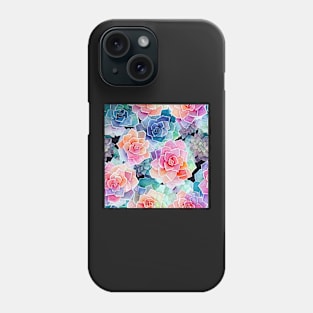 Watercolor succulent pattern Phone Case