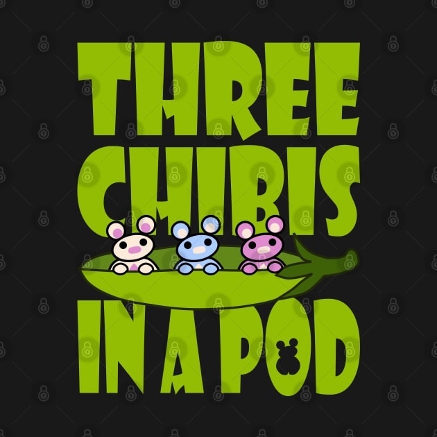Three Chibis in a Pod by Village Values