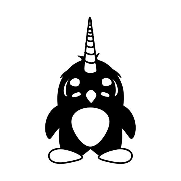 funny unicorn penguin horn cute cute little bird by Nulian Sanchez