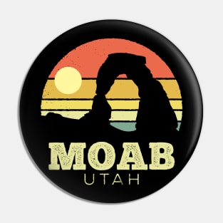 Moab Utah Arches Vintage Sunset Pin