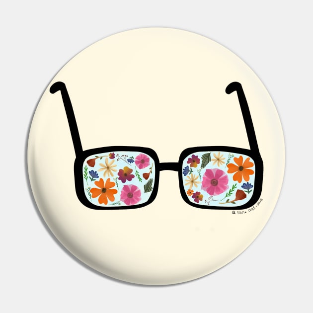 Pressed flowers reading glasses Pin by SanMade