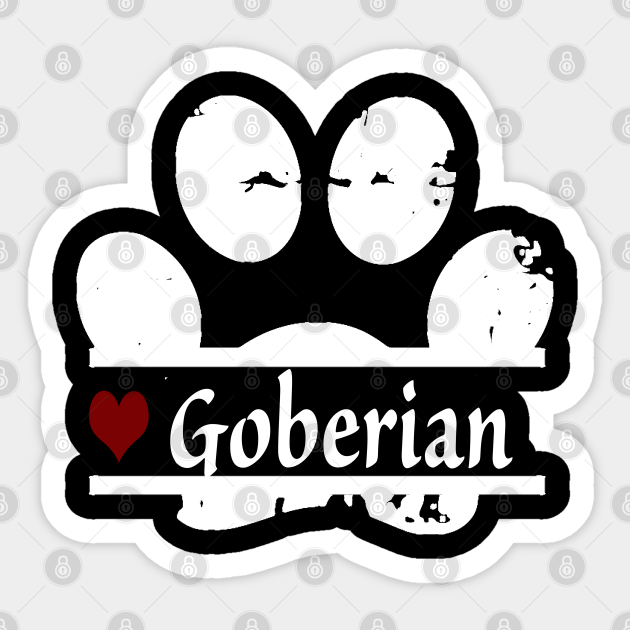 Goberian Dog Paw Print Goberian Dog Sticker Teepublic