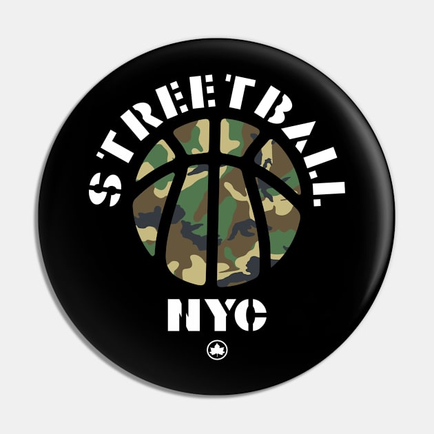 STREETBALL NYC camo Pin by undergroundART