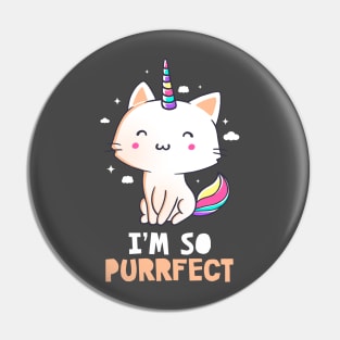 I'm So Purrfect Funny Cute Gift Pin