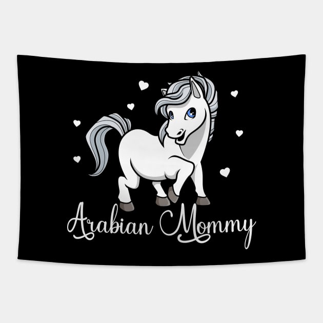 Horse Lover - Arabian Mommy Tapestry by Modern Medieval Design