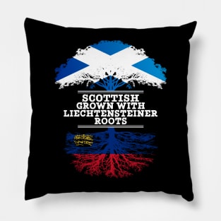 Scottish Grown With Liechtensteiner Roots - Gift for Liechtensteiner With Roots From Liechtenstein Pillow