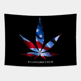 E Cannabis Unum - Proud American Marijuana Smoker Tapestry