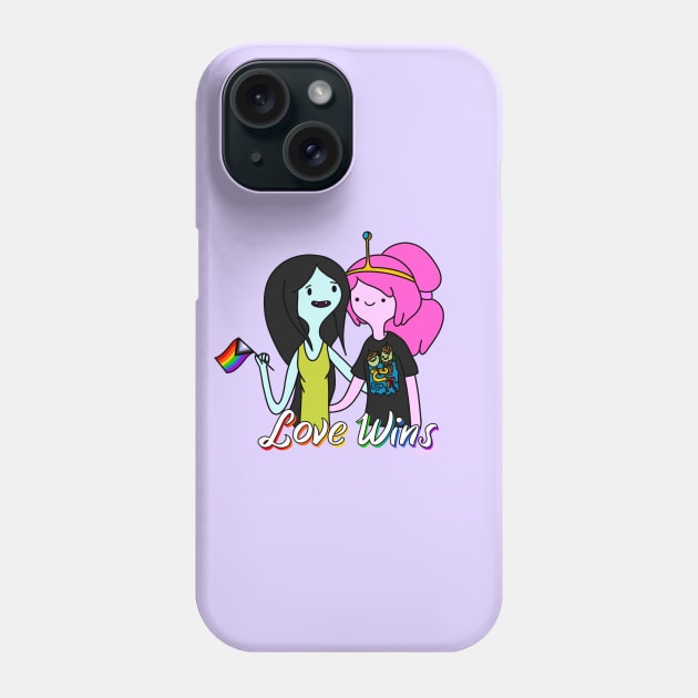 Princess Bubblegum & Marceline Love Wins Phone Case by HofDraws