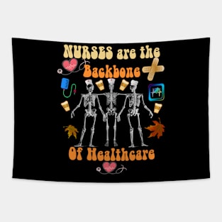 Nursing Halloween Funny Skeletons Tapestry