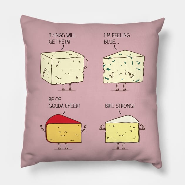 cheesy puns Pillow by milkyprint