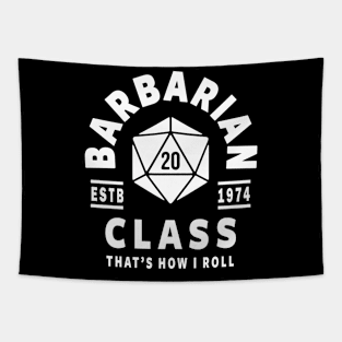 BARBARIAN CLASS DUNGEON GAME MASTER DRAGONS DICE GAME DND D20 D&D DM Tapestry