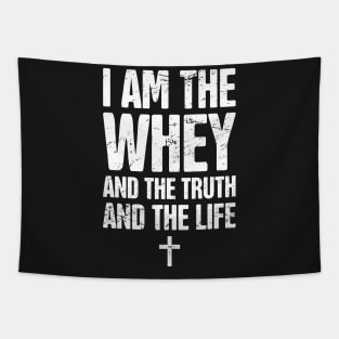 Funny Christian Workout Quote Tapestry