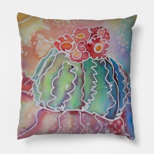 Colorful flowering cactus Pillow