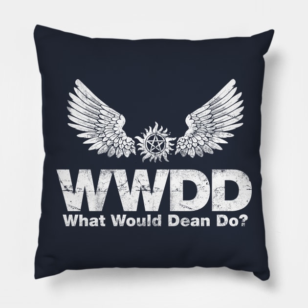 What Would Dean Do? Pillow by HappyLlama