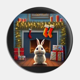 Christmas Bunny Pin