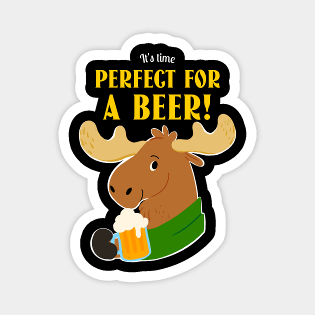 It's Time Perfect For A Beer Design Magnet by ArtPace