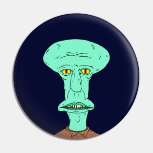 Squidward Mugshot Pin