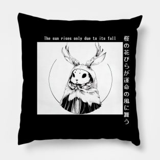 Cute Fanged Bunny / Jackalope Pillow