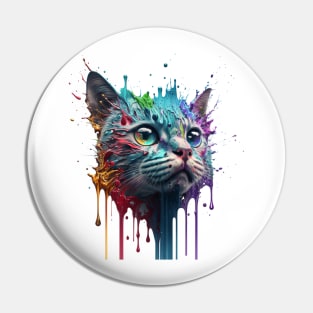 Cat Splash Art: Playful Fantasy Portrait #4 Pin