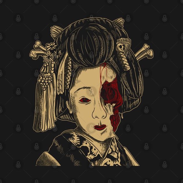 Geisha Japan beauty Traditional Halloween by Kibo2020