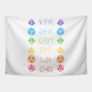 Character Abilities Dice Rainbow Tapestry