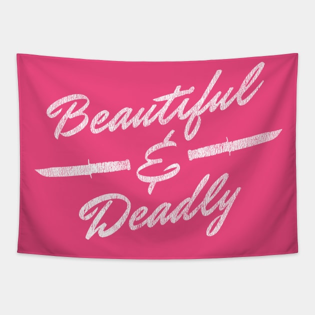 Beautiful and Deadly - Female Veteran Tapestry by 461VeteranClothingCo