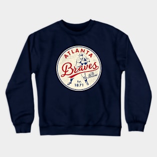 Whimsical Thinker Retro Vintage Braves Crewneck Sweatshirt