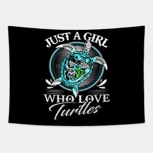 Just A Girl Who Loves Turtles Costume Gift Tapestry