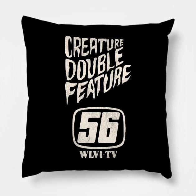 Creature Double Feature 70s Horror WLVI 56 Boston Pillow by darklordpug