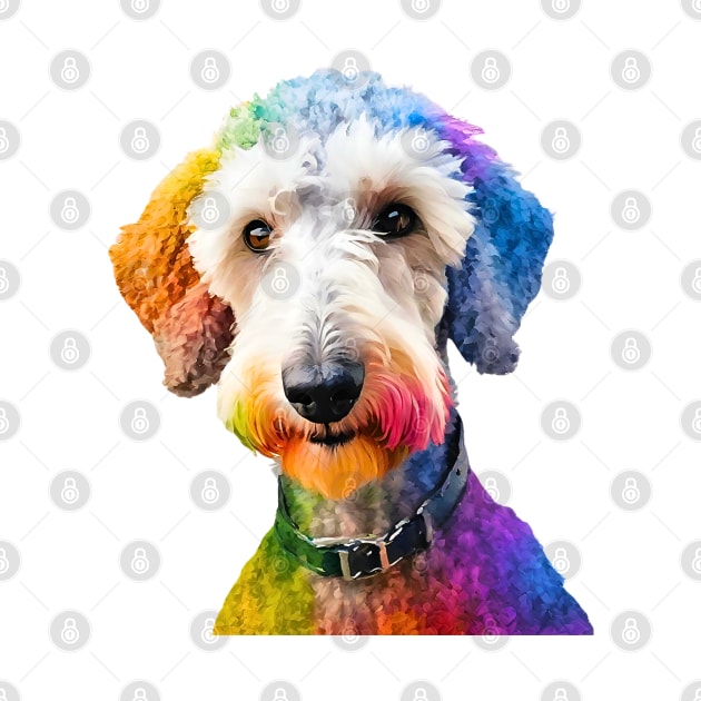 Pop-Art Bedlington Terrier Impressionism by Doodle and Things